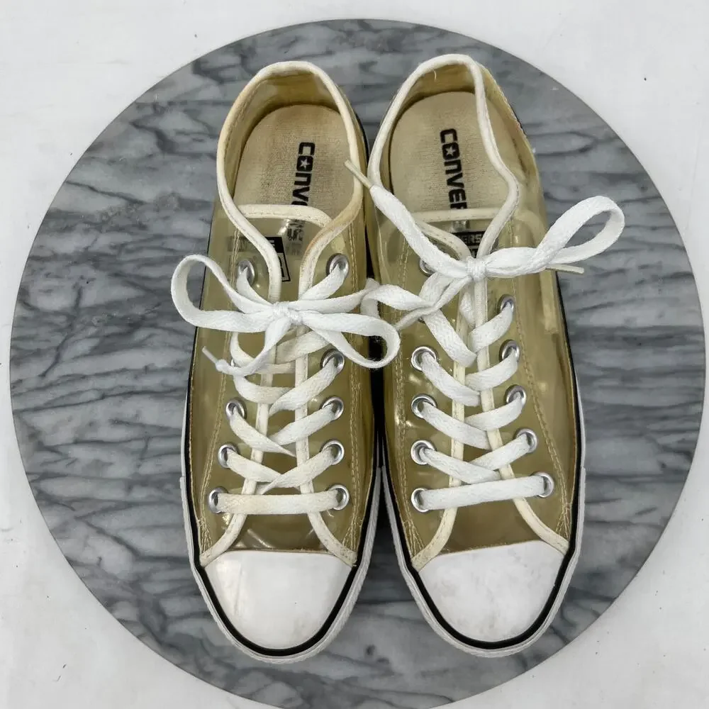 Converse Shoes Womens 8 Clear Plastic Sneakers Chucks All Star Lace Up 148633C - Picture 8 of 12